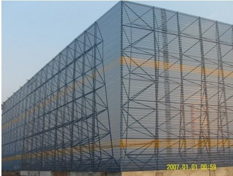 儋州环保扫风墙螺栓球网架工程